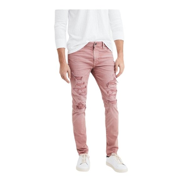 American Eagle Next Level Skinny Jeans Dusty Pink - Picture 6 of 6